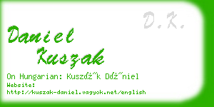 daniel kuszak business card